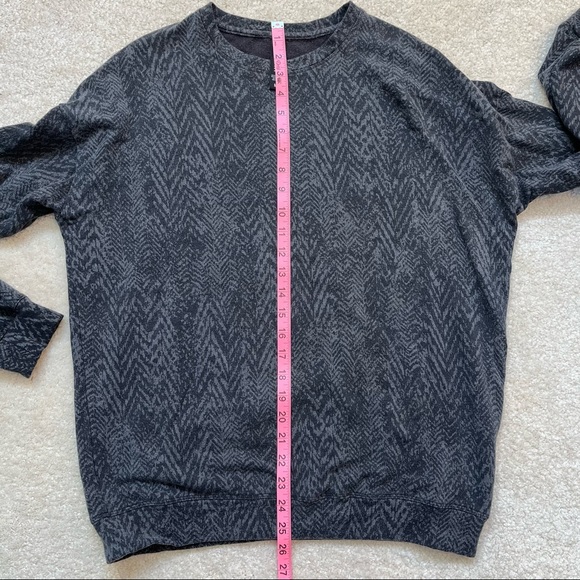 Athleta Studio to Street Pullover Sheatshirt Womens Medium M Crew Splatter Gray - Picture 7 of 9